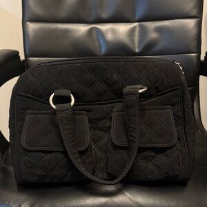 Quilted Black Vera Bradley Handbag